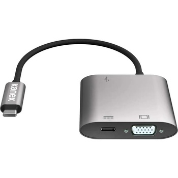 Kanex USB-C VGA Adapter with Pass Thru Charging - USB-C адаптер за зареждане и свързване към VGA устройства за Macbook и устройства с USB-C (сив)