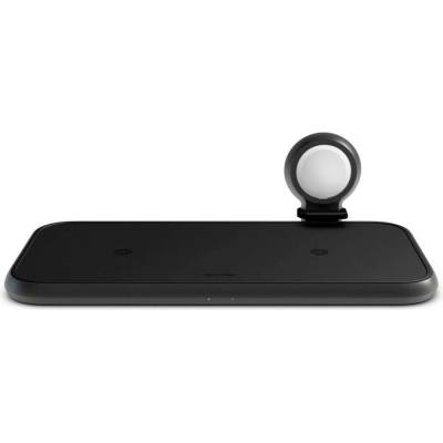 ZENS Aluminium Dual Apple Watch (with cable) Wireless Charger ZEDC14B/00 - двойна станция за безжично зареждане на Qi съвместими устройства, Apple Watch и допълнителен USB порт (чер