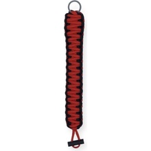 PKshop Paracord náramek double cobra s křesadlem, červeno-černý