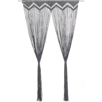 Image 1 of vidaXL Завеса макраме, антрацит, 140x240 см, памук (323992)