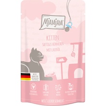 MjAMjAM Quetschie Kitten šťavnaté kuracie mäso s lososovým olejom 12 x 125 g