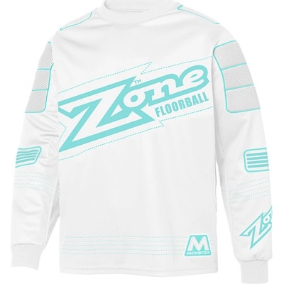 Zone Monster White-Turquoise dres