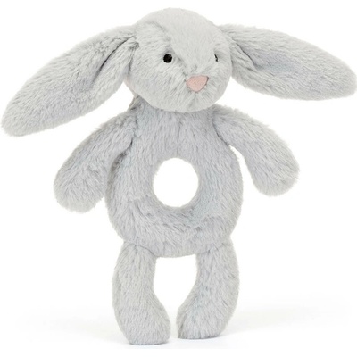 JELLYCAT Králiček Bashful Silver chrastítko 18cm