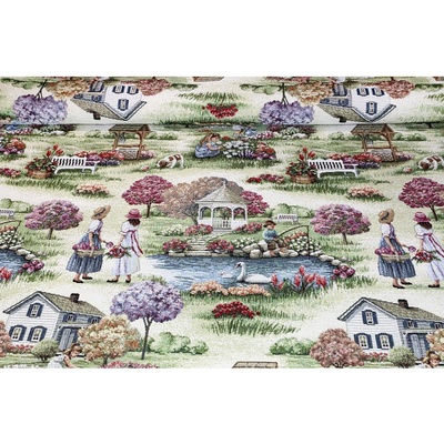 Mondo Italia Gobelínová dekorační látka Eden 1185, š. 140 cm Vícebarevná Šířka 140 cm