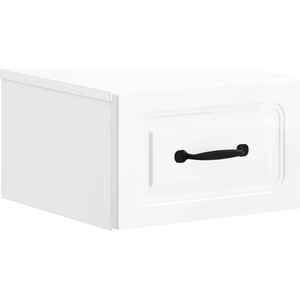 vidaXL Спален шкаф с монтаж на стена Бял гланц 34, 5 x 33 x 20 см (899283)