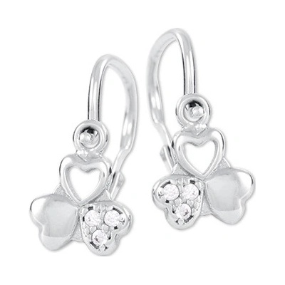 Soliter Dievčenské srdiečkové náušnice zo zlata třílístek 239 001 00858 07