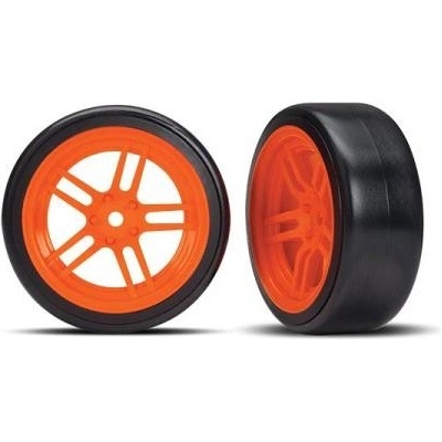 Traxxas koleso 1.9 " disk split-spoke oranžový pneu Drift 2 predné