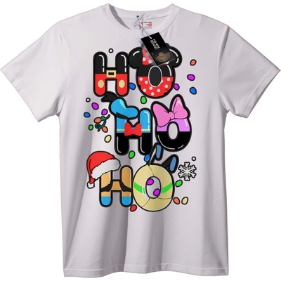 NOONEBRAND Коледна тениска HO HO HO - L, White