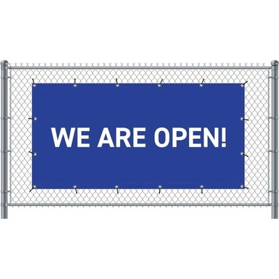 Jansen Display Standardní banner na plototevřeno Angličtina modré, 2000 x 1000 mm