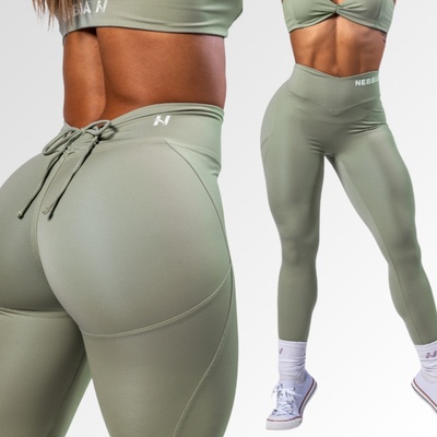 Nebbia Tvarující legíny se šněrováním STRONG BEAUTY 426 light green