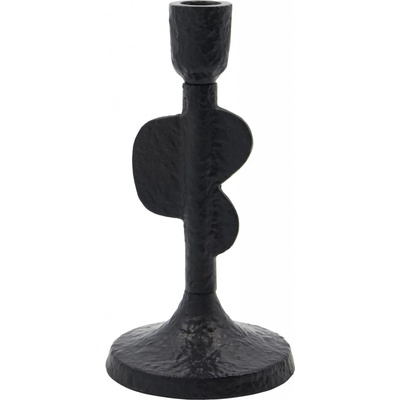 House Doctor Kovový svícen Donna Black 20 cm, černá barva, kov