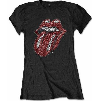 The Rolling Stones Classic Tongue (Embellished) Black S Дамски Риза (RSTEE29LB01)