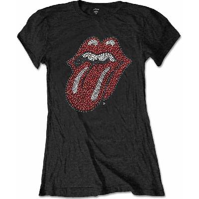 The Rolling Stones Classic Tongue (Embellished) Black S Дамски Риза (RSTEE29LB01)