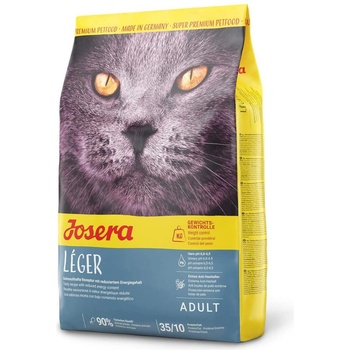 Josera Cat Leger - Пълноценна храна за неактивни израснали котки и котки с наднормено тегло, 10 кг