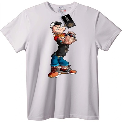 NOONEBRAND Тениска Попай Улично Бижу - 6XL, Black