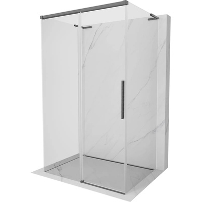 Mexen Rox-3S L душ кабина 3-стенна плъзгаща се 160 x 85 cm, прозрачна, четкано сив (8C2L-160-085-66-00-3S)