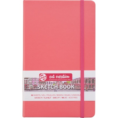 Talens Art Creation Sketchbook v pevné vazbě Coral Red 13 x 21