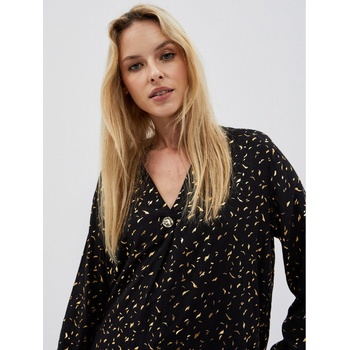 Moodo Черна дамска блуза с щампа Moodo Moodo | Cheren | ЖЕНИ | S