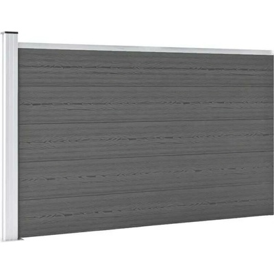 vidaXL Zahradní plot WPC 175 x 105 cm šedý