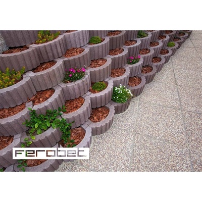 FEROBET Svahová tvárnice RIO 30*30*13cm - Standard Hnědá
