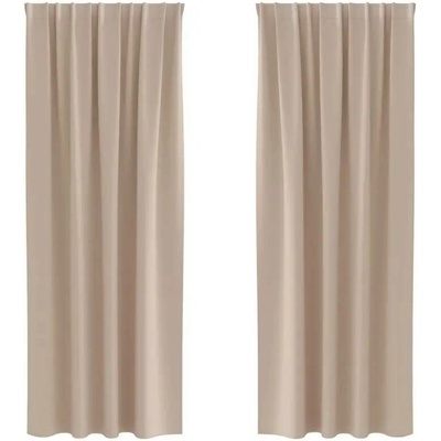 Závěsy na zatemnění s kroužky 2 szt. Taupe 225 x 140 cm