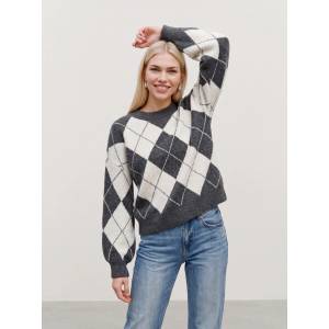 VERO MODA Дамски пуловер VMDOFFY JAQUARD тъмносив Vero Moda | Siv | ЖЕНИ | S