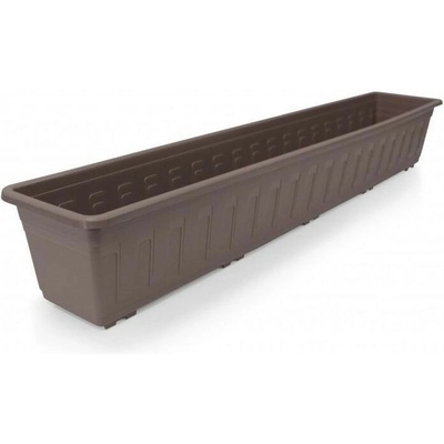 Plastkon truhlík Garden Hnědý, 100x17x15 cm