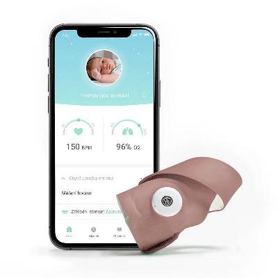 Owlet Smart Sock 3 Chytrá ponožka 0-18 měsíců-Matně růžová