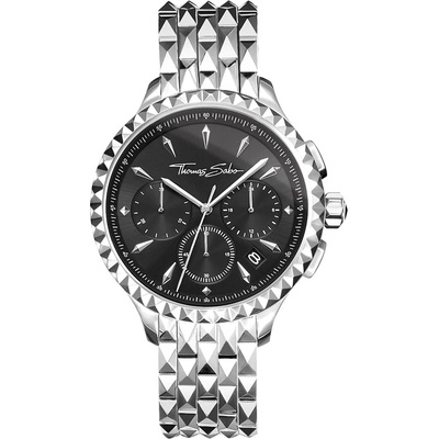 Thomas Sabo Дамски часовник Thomas Sabo Rebel at Heart Chronograph Ladies (WA0346-201-203)