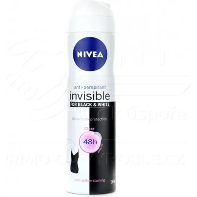 Nivea Black & White Invisible Clear 48h deo spray 150 ml