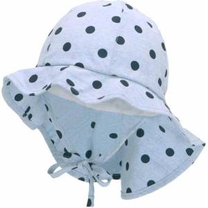 Sterntaler Шапка с UV 50+ защита Sterntaler - На точки, за момиче, 51 cm, 18-24 месеца, синя (1412312-325) - baby