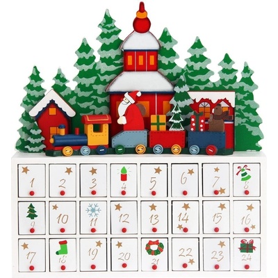 Goleto Dřevěný Adventný kalendár Zimní krajina
