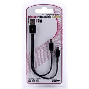 DeTech Кабел USB към Mini/Micro usb DeTech (DE-18112)