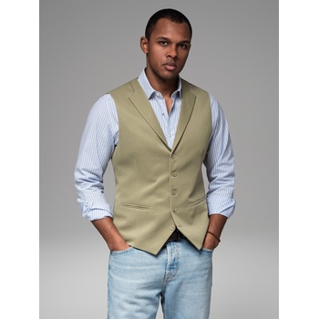 Ombre Clothing Мъжка структурирана плетена жилетка по поръчка с лацкани ръбове Ombre Clothing Ombre Clothing | Zelen | МЪЖЕ | S