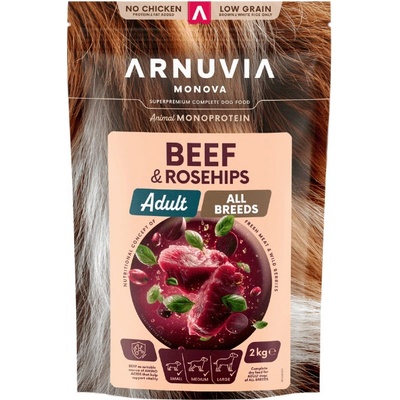 Arnuvia Monova Dog Adult All Breeds Beef & Rosehips 2 kg