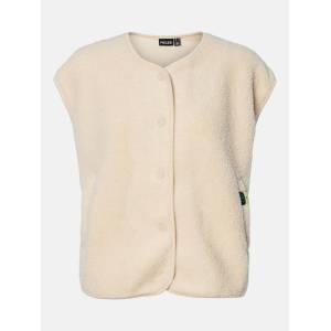 Pieces Womens Katty Teddy Vest - Birch
