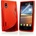LG E610 Optimus L5 S-Line Силиконов Калъф Червен + Протектор