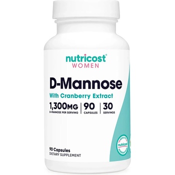 Nutricost D-Маноза с червена боровинка (формула за жени) 90 капсули | Nutricost (57272 (634101) NC)