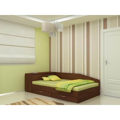 DST Легло за матрак с чекмеджета 120/190 Prista-dst, венге