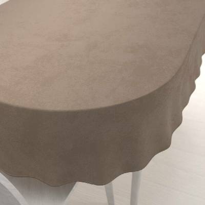 Biante Velký sametový oválný ubrus Velvet Premium SVP-005 Světle hnědý 180x260cm