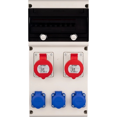 SCAME Табло 632.4520 тип А сглобено с индустриални контакти Scame и (632.4520-A)