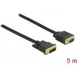 Delock Кабел Delock с DVI 12+5 конектор и VGA конектор - 5 м