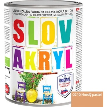 Slovakryl 0210 0,75kg hnedý pastel