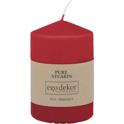 Ego dekor Червена свещ Връх, време на горене 25 ч. Eco - Eco candles by Ego dekor (ZBC-3771019)