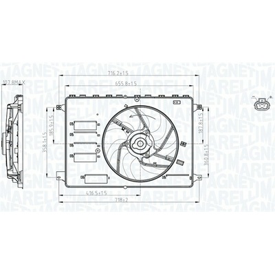 Větrák chlazení motoru MAGNETI MARELLI 069422761010