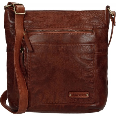 Enrico Benetti dámská kožená crossbody kabelka Eva koňak