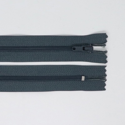 Spirálový zip, šíře 3 mm, délka 35 cm, šedá