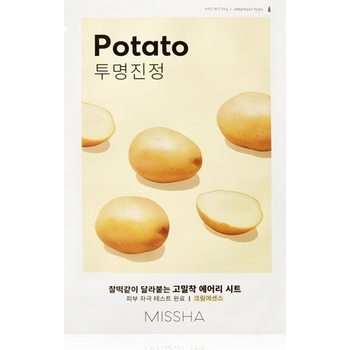 Missha Airy Fit Potato plátenná maska pre rozjasnenie pleti 19 g