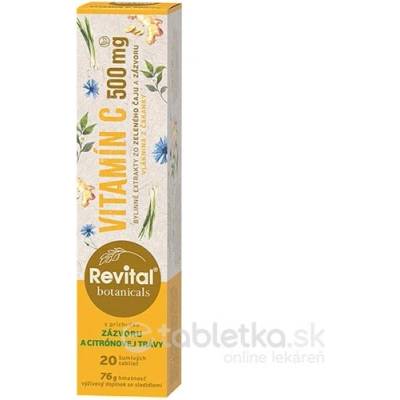 Revital Botanicals Vitamín C 500 mg s príchuťou zázvoru a citrónovej trávy 20 šumivých tabliet