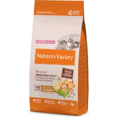 Natures Variety No Grain Kitten kuracie z voľného chovu 2 x 7 kg